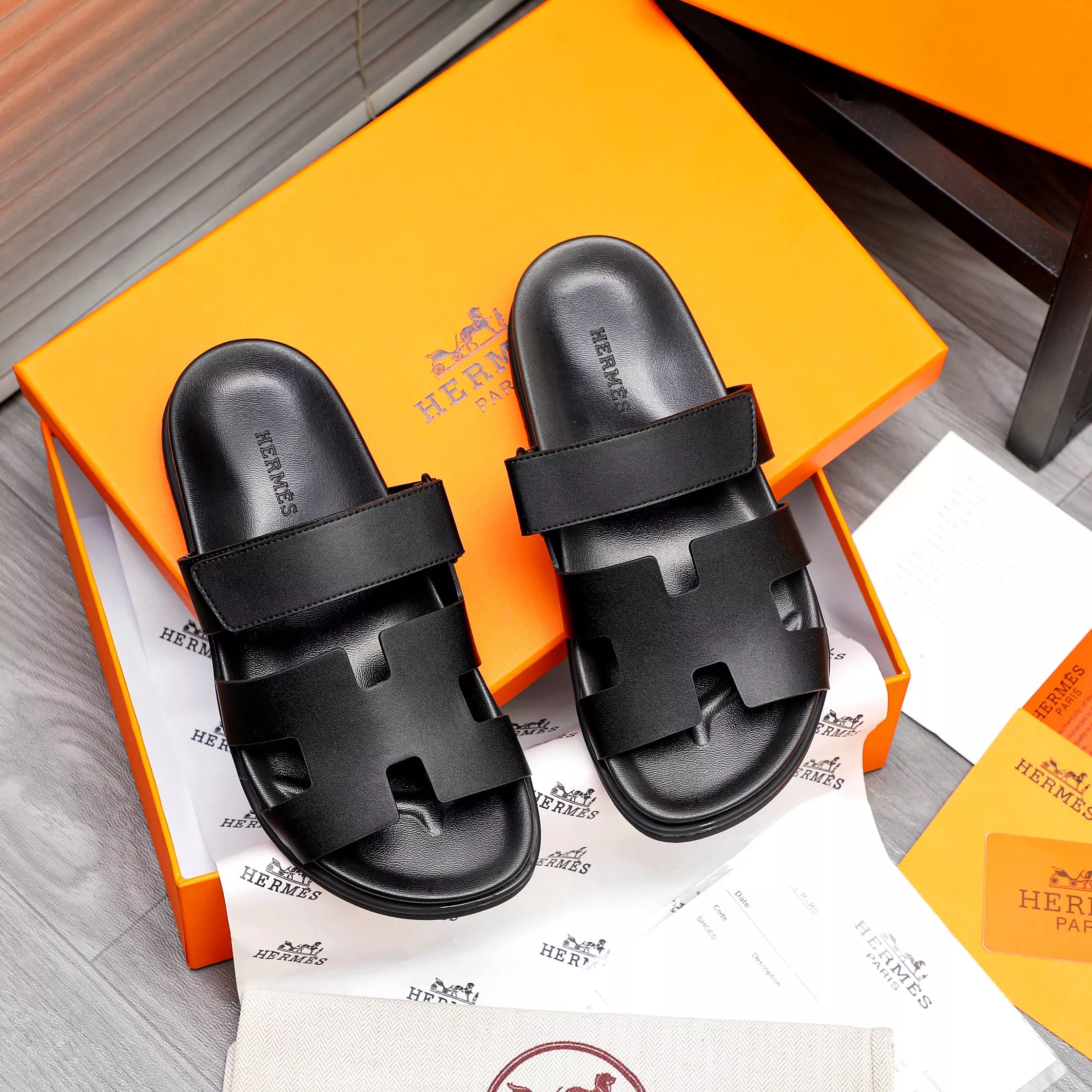 Sleek 3518 Hermes Slippers For Men