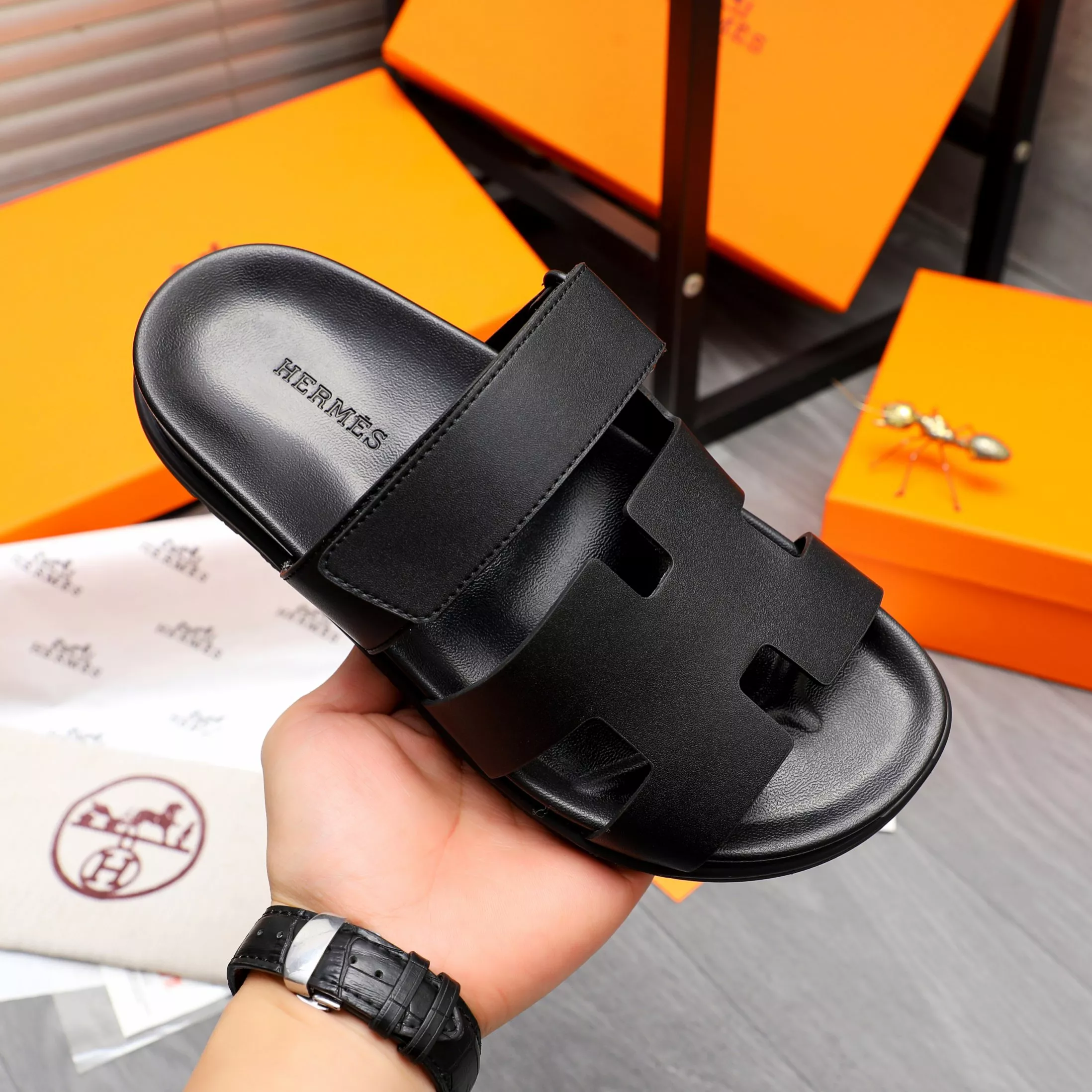 Sleek 3518 Hermes Slippers For Men