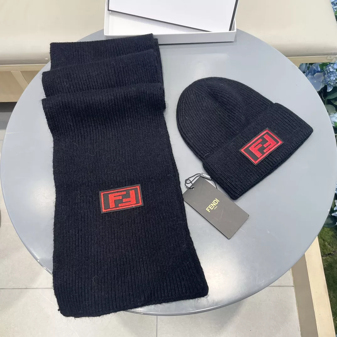 Sleek 3553 Fendi Hat and Scarf Set