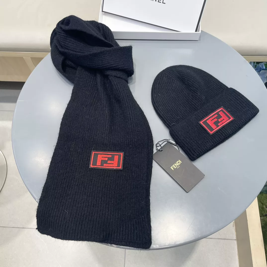 Sleek 3553 Fendi Hat and Scarf Set