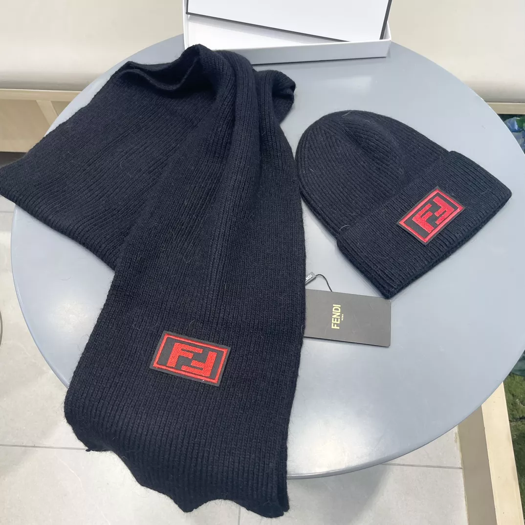 Sleek 3553 Fendi Hat and Scarf Set