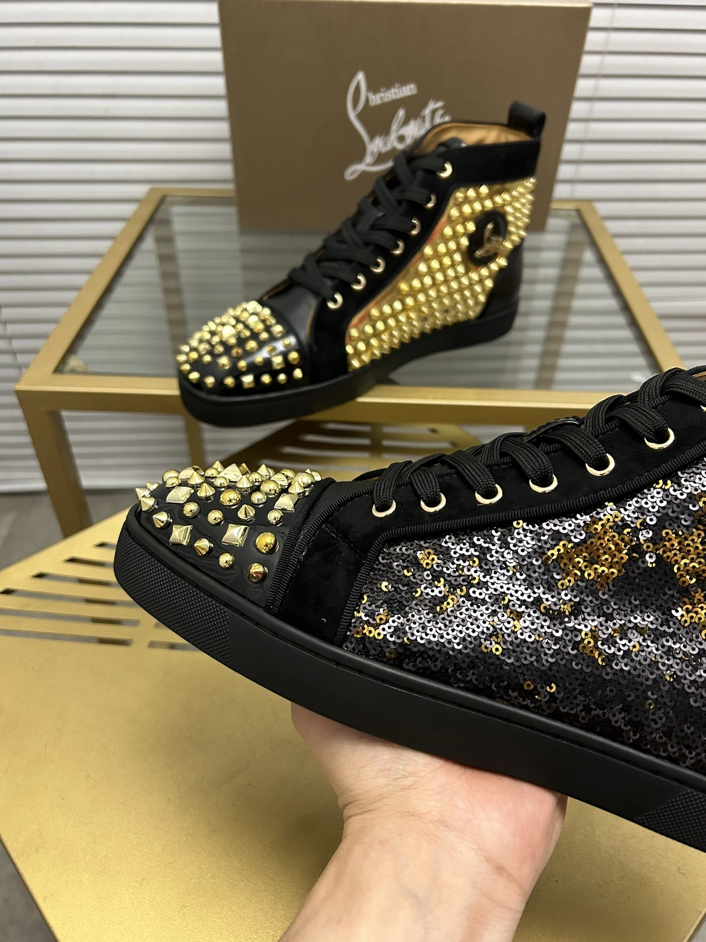 Sleek 3826 Christian Louboutin High Top Shoes For Women