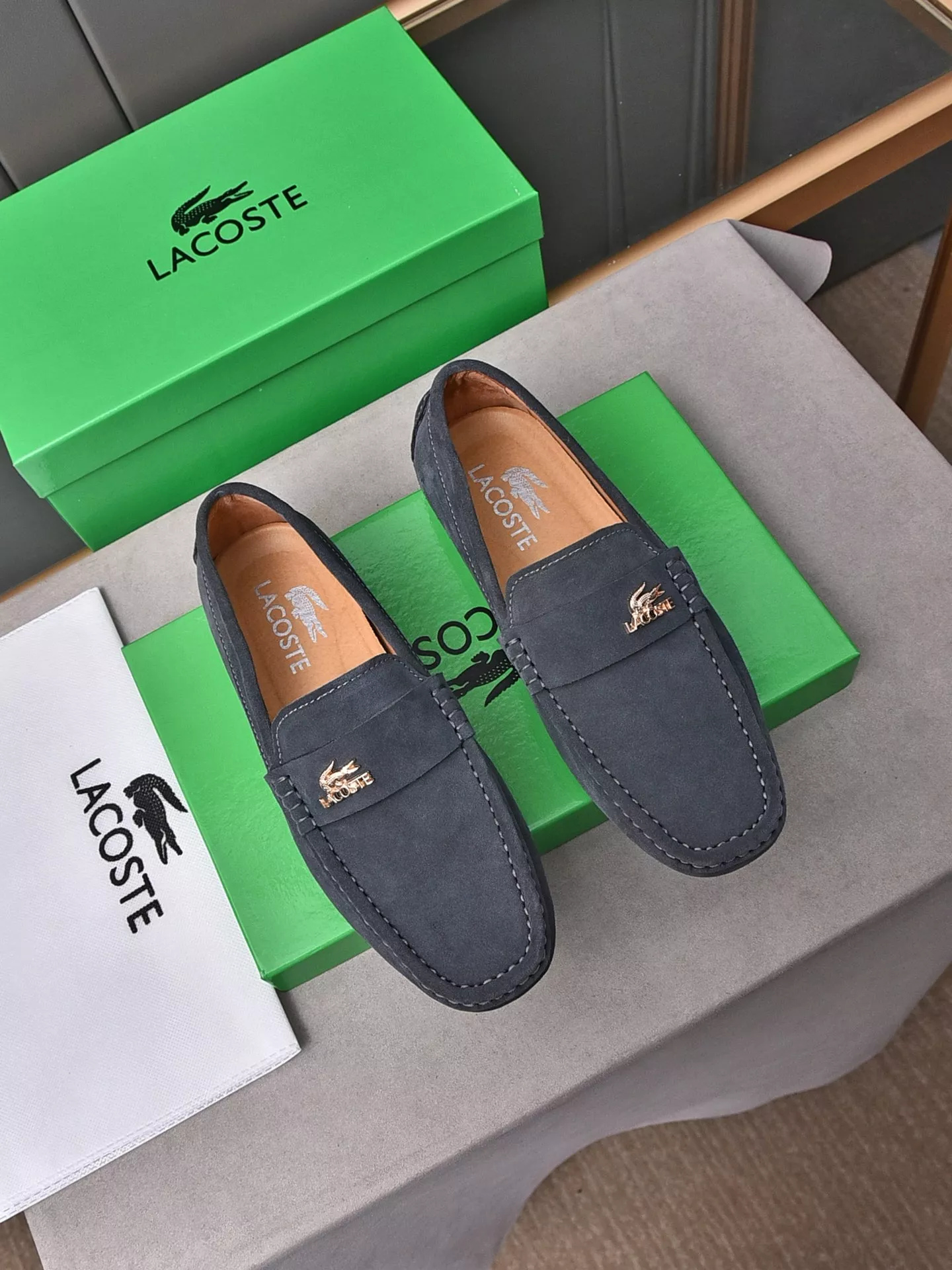 Sleek 4309 Lacoste Leather Shoes For Men