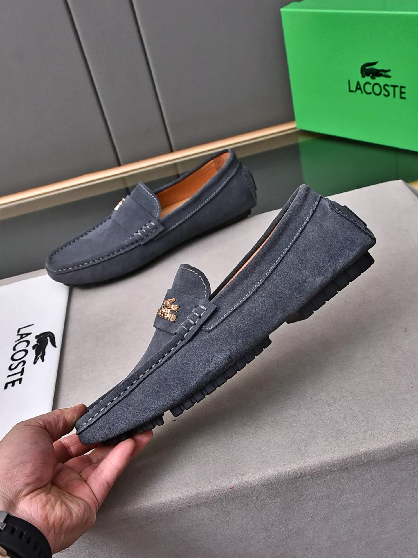 Sleek 4309 Lacoste Leather Shoes For Men