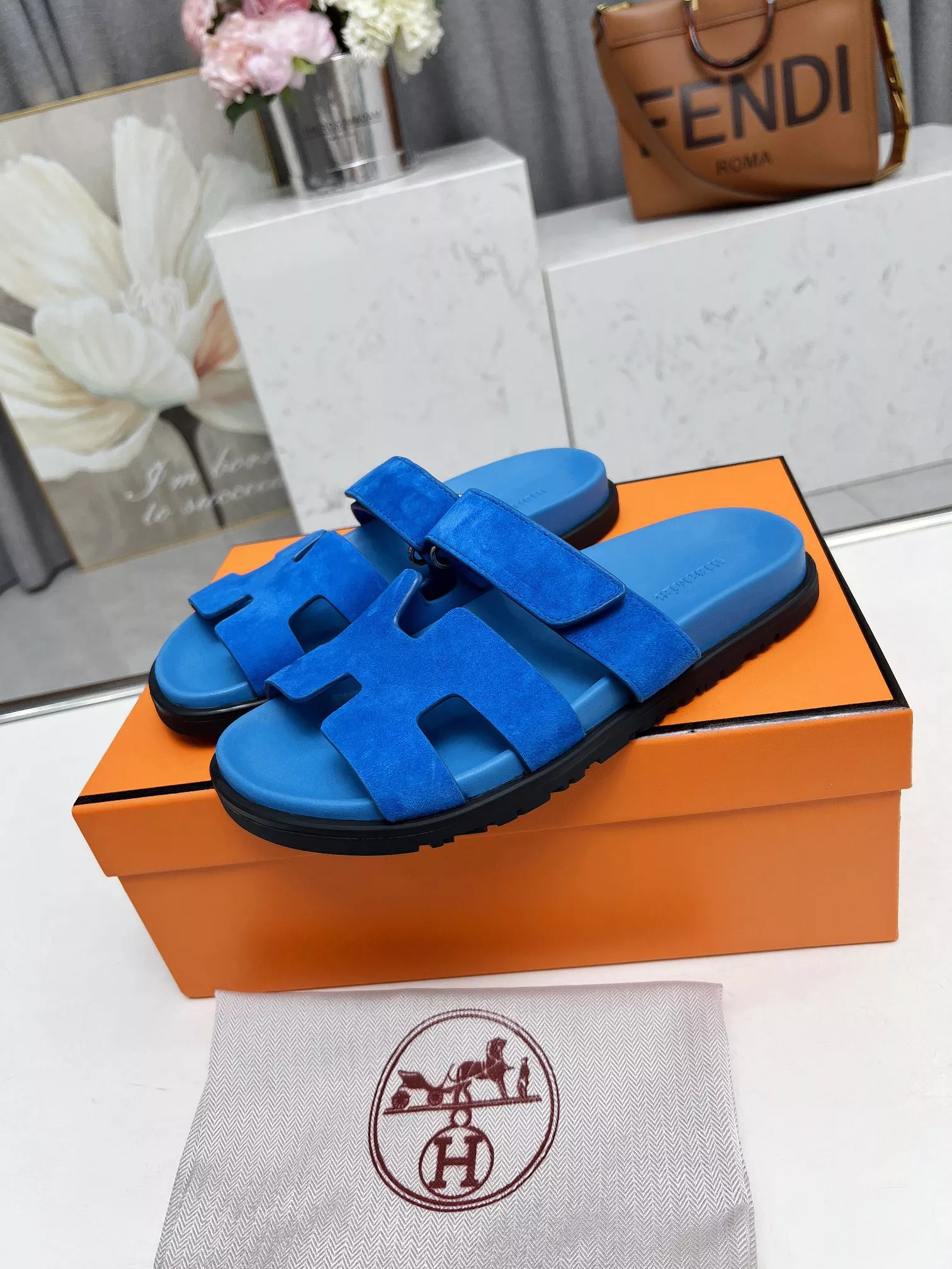Sleek 4588 Hermes Slippers For Men