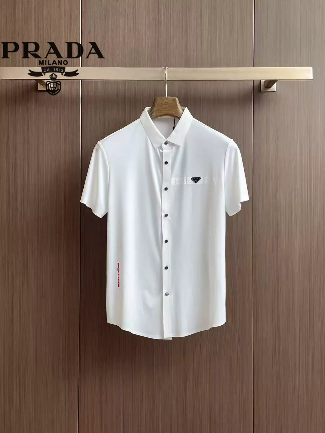 Sleek 6122 Prada Shirts Short Sleeved For Men