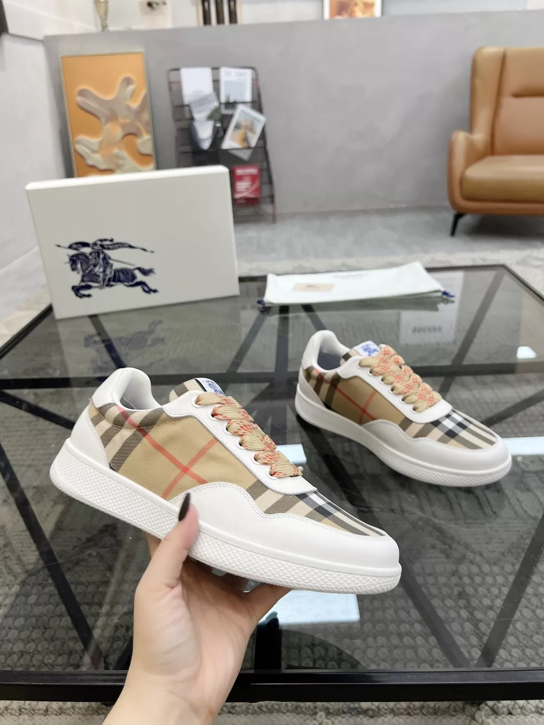 Sleek 6664 Burberry Casual Shoes For Men