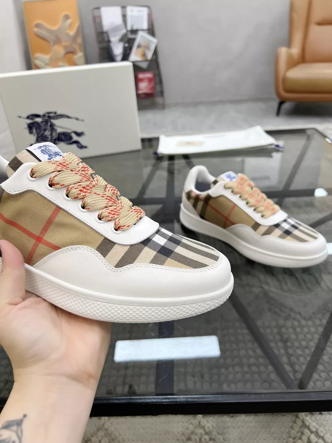 Sleek 6664 Burberry Casual Shoes For Men