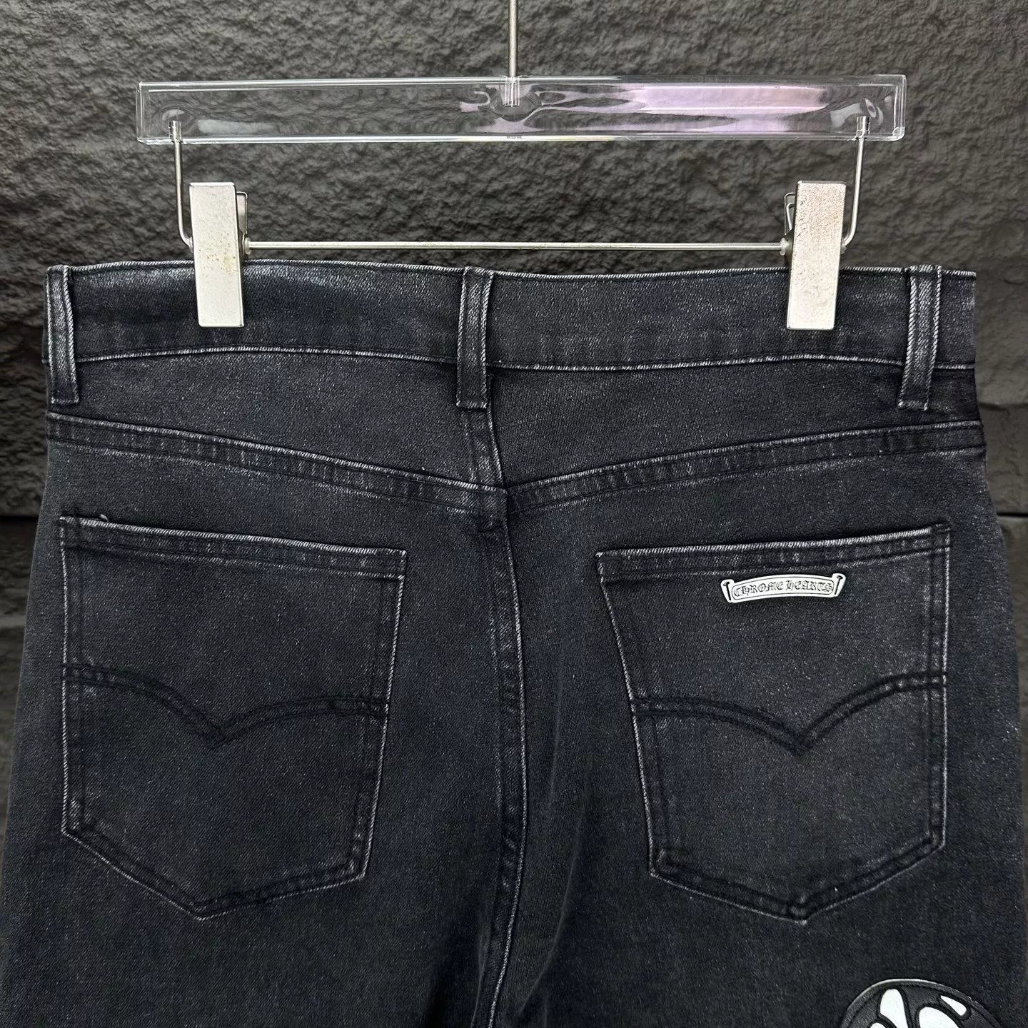 Sleek 6722 Chrome Hearts Jeans For Unisex