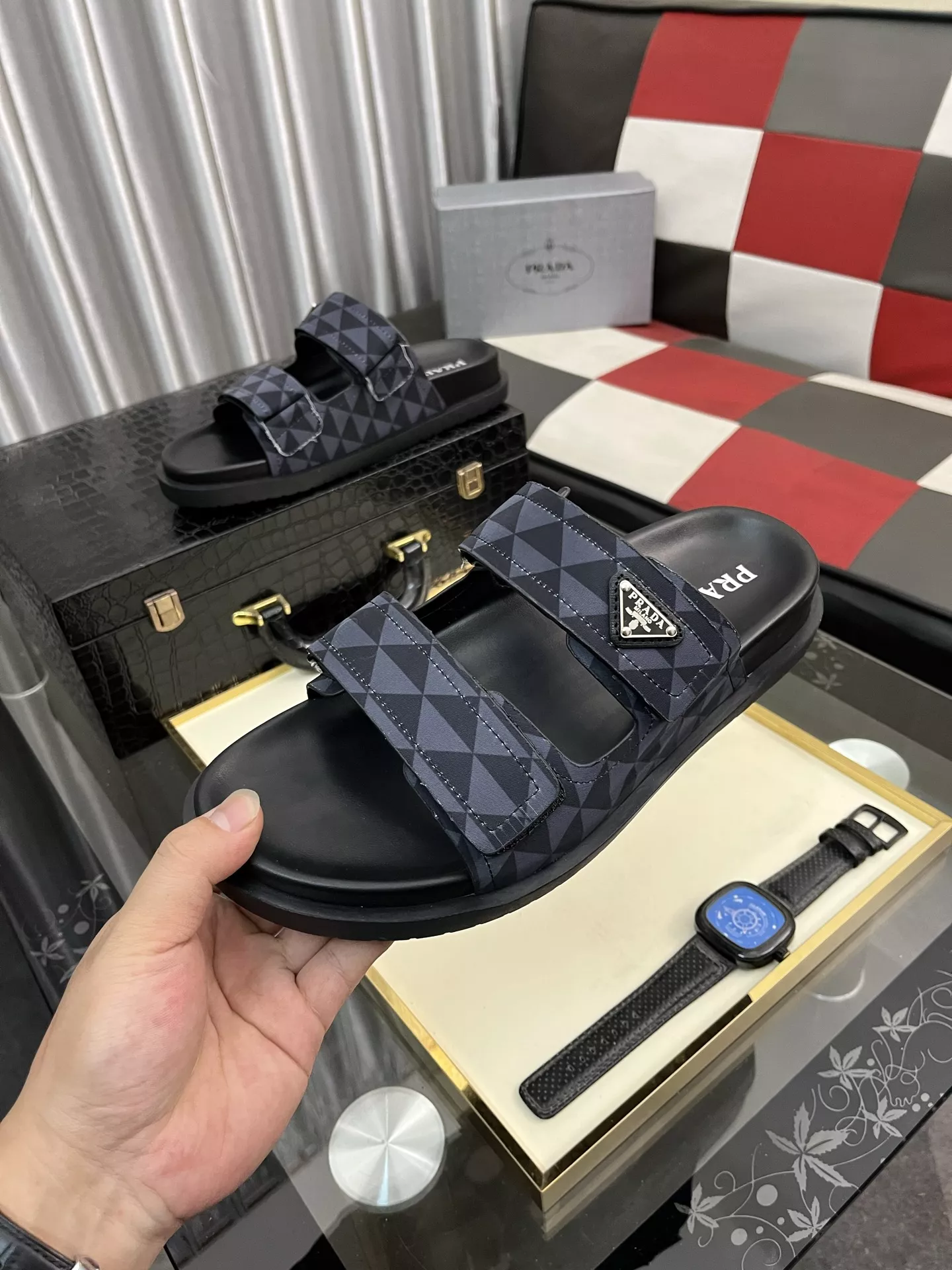 Sleek 8190 Prada Slippers For Men