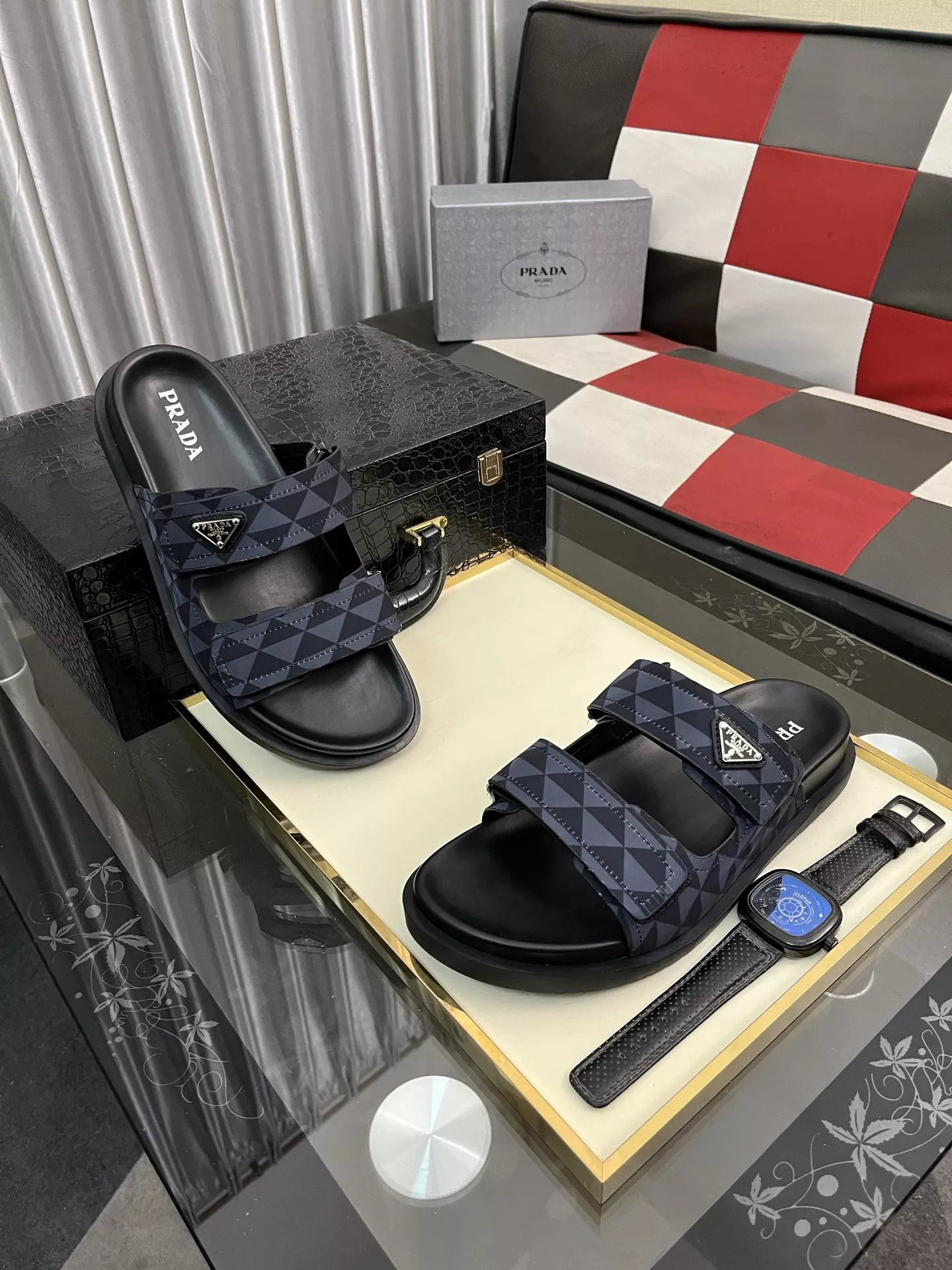 Sleek 8190 Prada Slippers For Men