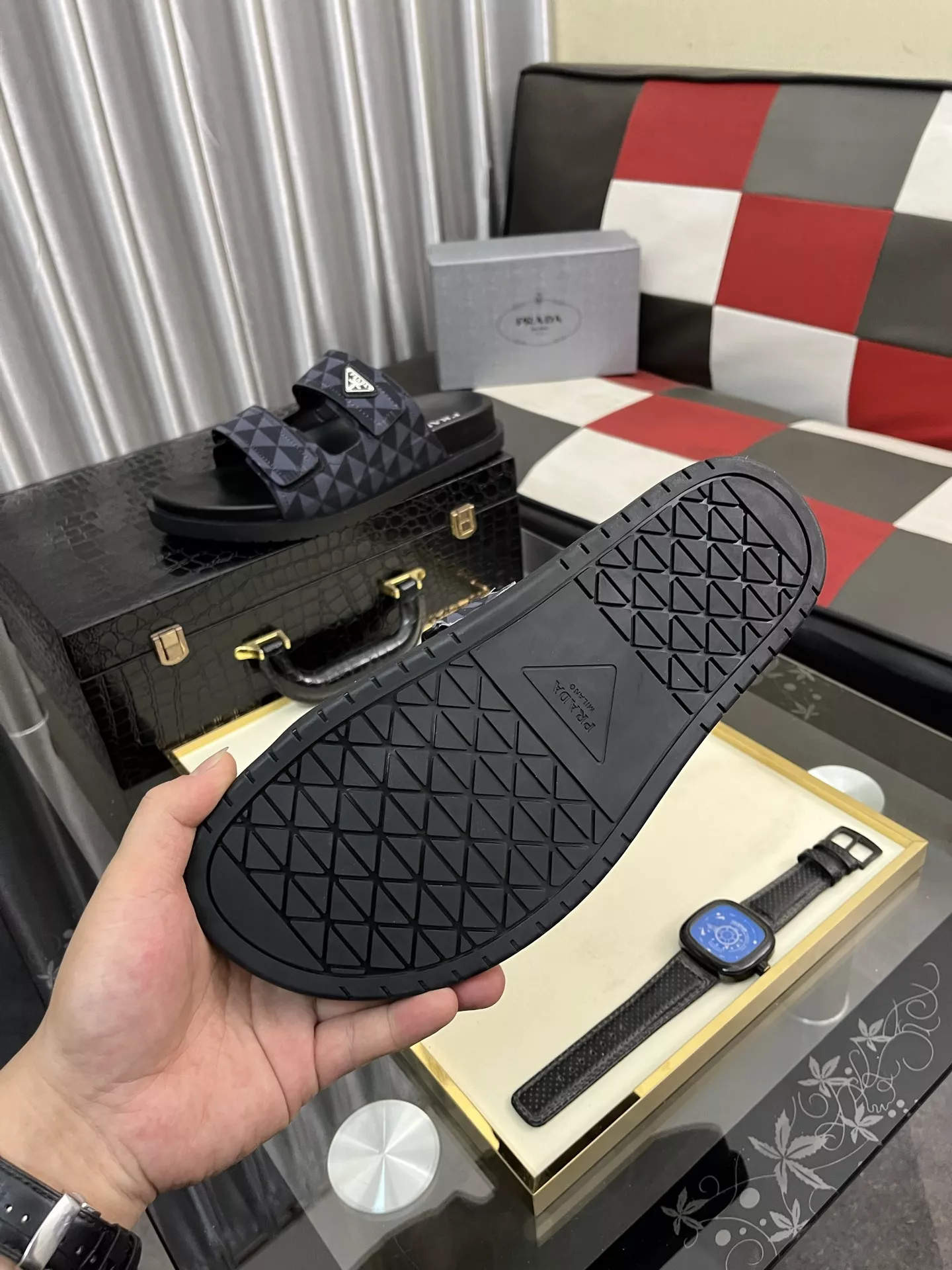 Sleek 8190 Prada Slippers For Men