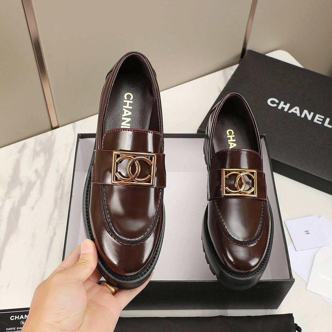 Sleek 8367 Chanel Leather Shoes For Women