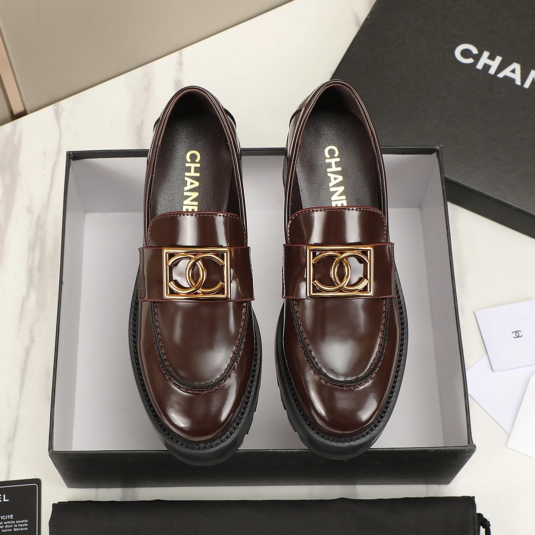 Sleek 8367 Chanel Leather Shoes For Women