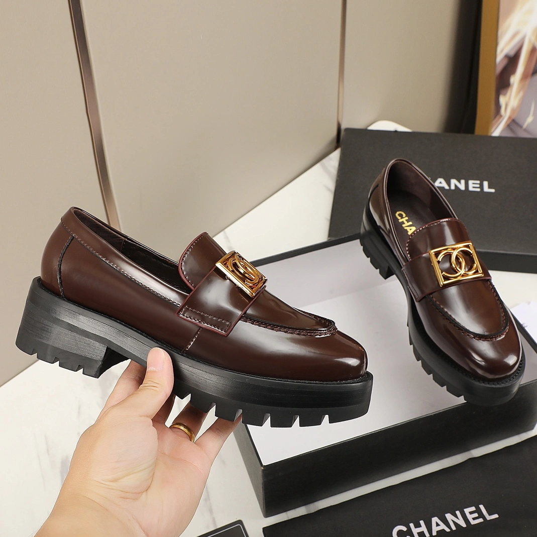 Sleek 8367 Chanel Leather Shoes For Women