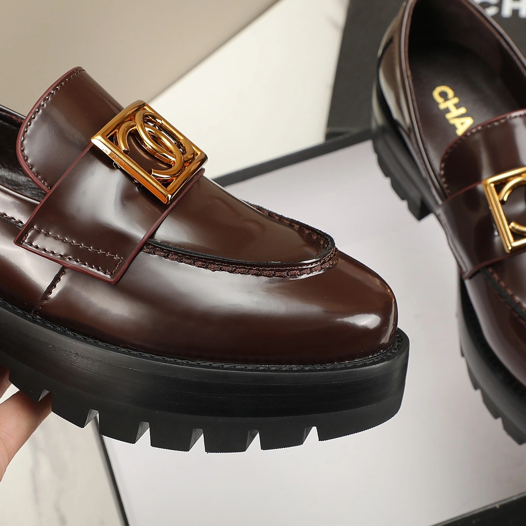 Sleek 8367 Chanel Leather Shoes For Women