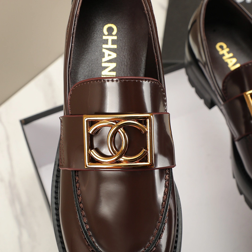 Sleek 8367 Chanel Leather Shoes For Women