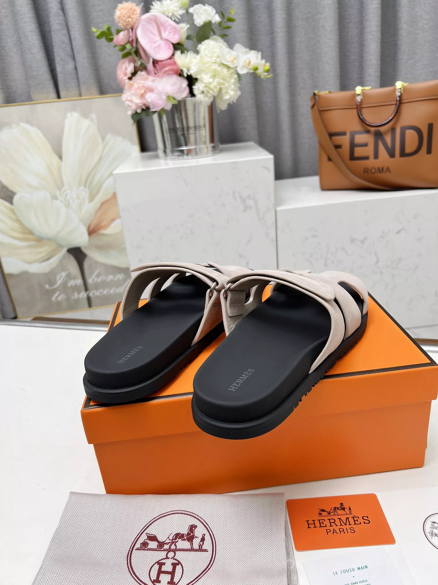 Sleek 8404 Hermes Slippers For Men