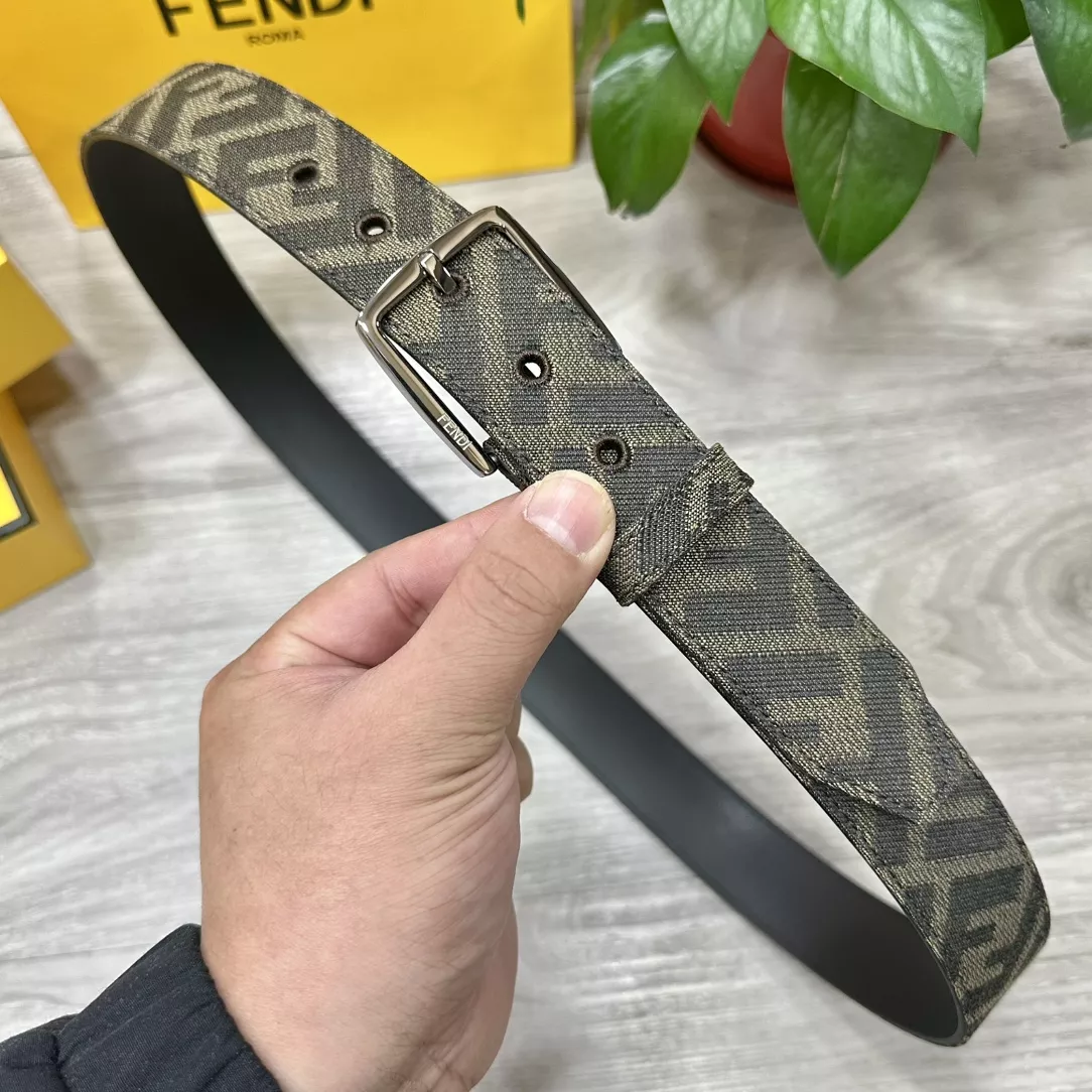 Sleek 8716 Fendi AAA Quality Belts In 3.5cm For Unisex