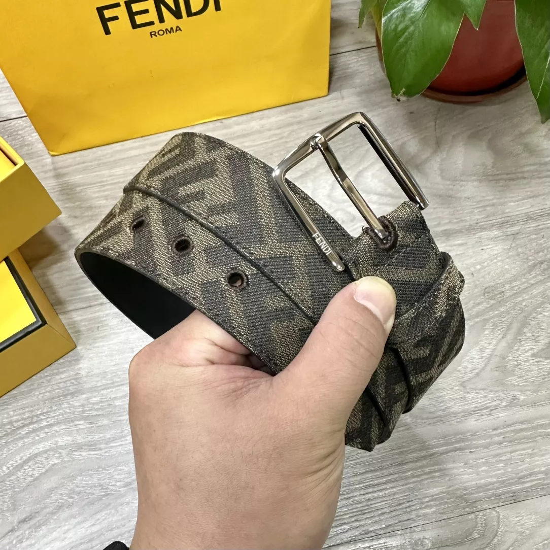 Sleek 8716 Fendi AAA Quality Belts In 3.5cm For Unisex
