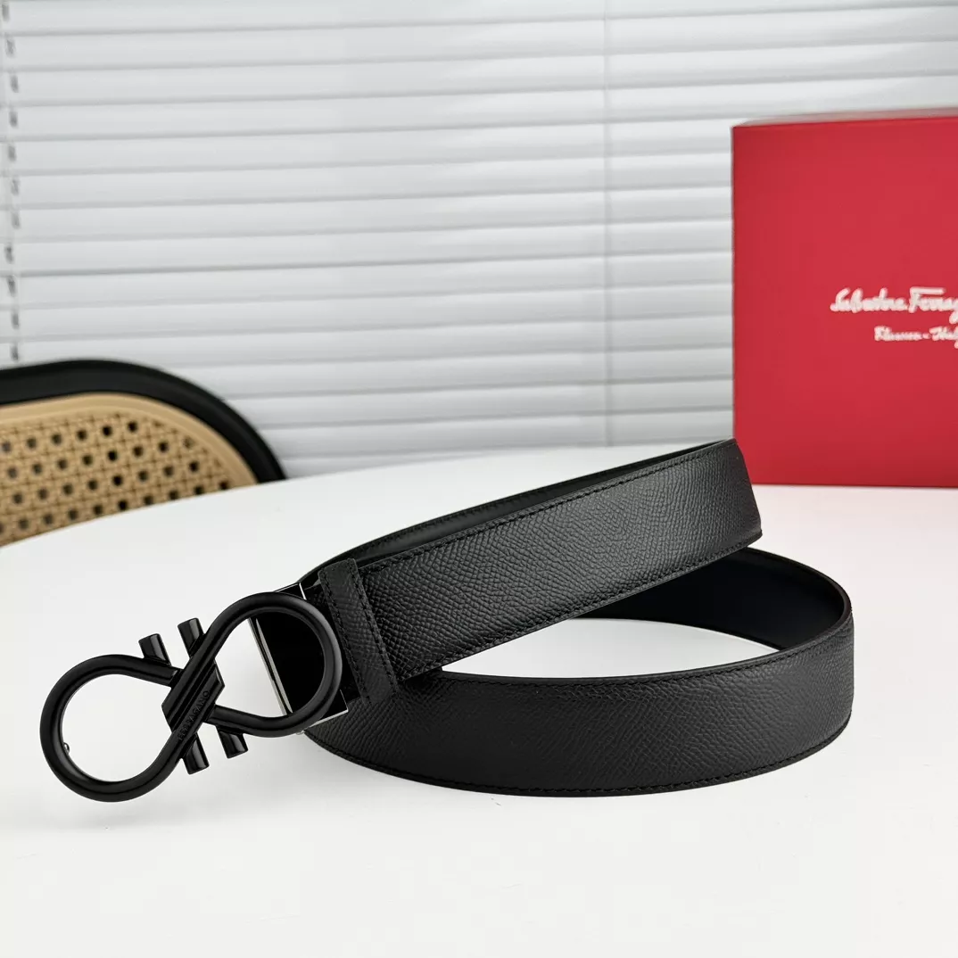 Sleek 9185 Salvatore Ferragamo AAA Quality Belts In 3.5cm For Men