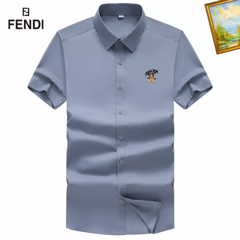 Sleek 9609 Fendi Shirts Short Sleeved For Men
