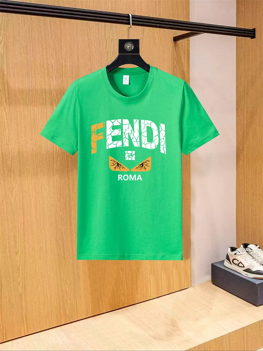 Sleek 9776 Fendi T-Shirts Short Sleeved For Unisex