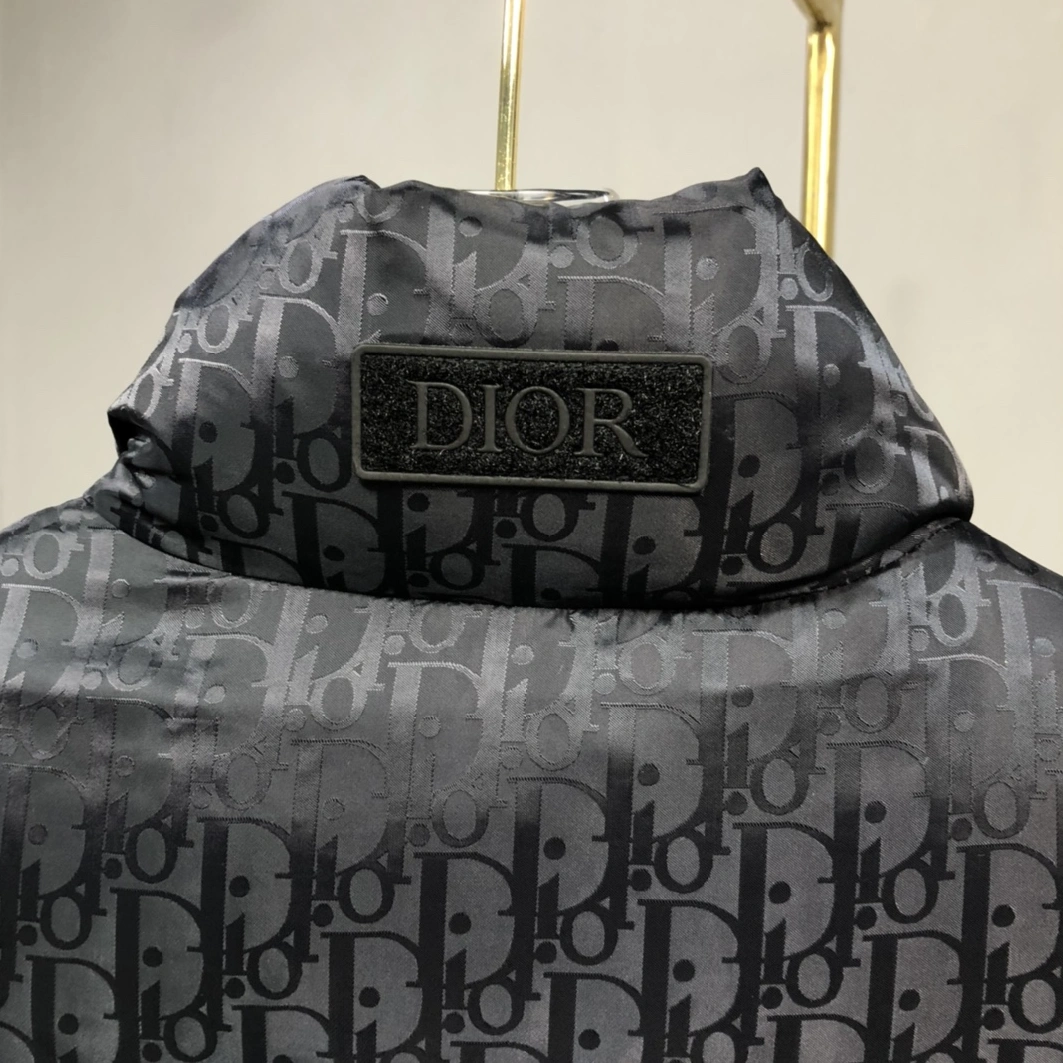 Sleek 9865 Christian Dior Down Feather Coat Sleeveless For Unisex