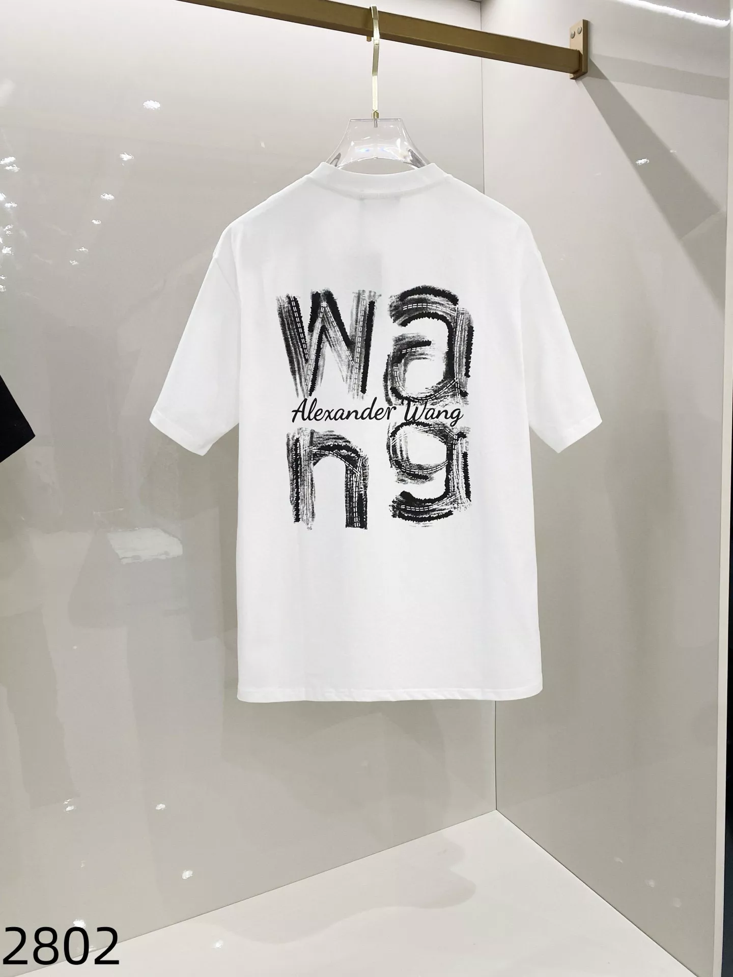 Sleek 9892 Alexander Wang T-Shirts Short Sleeved For Unisex
