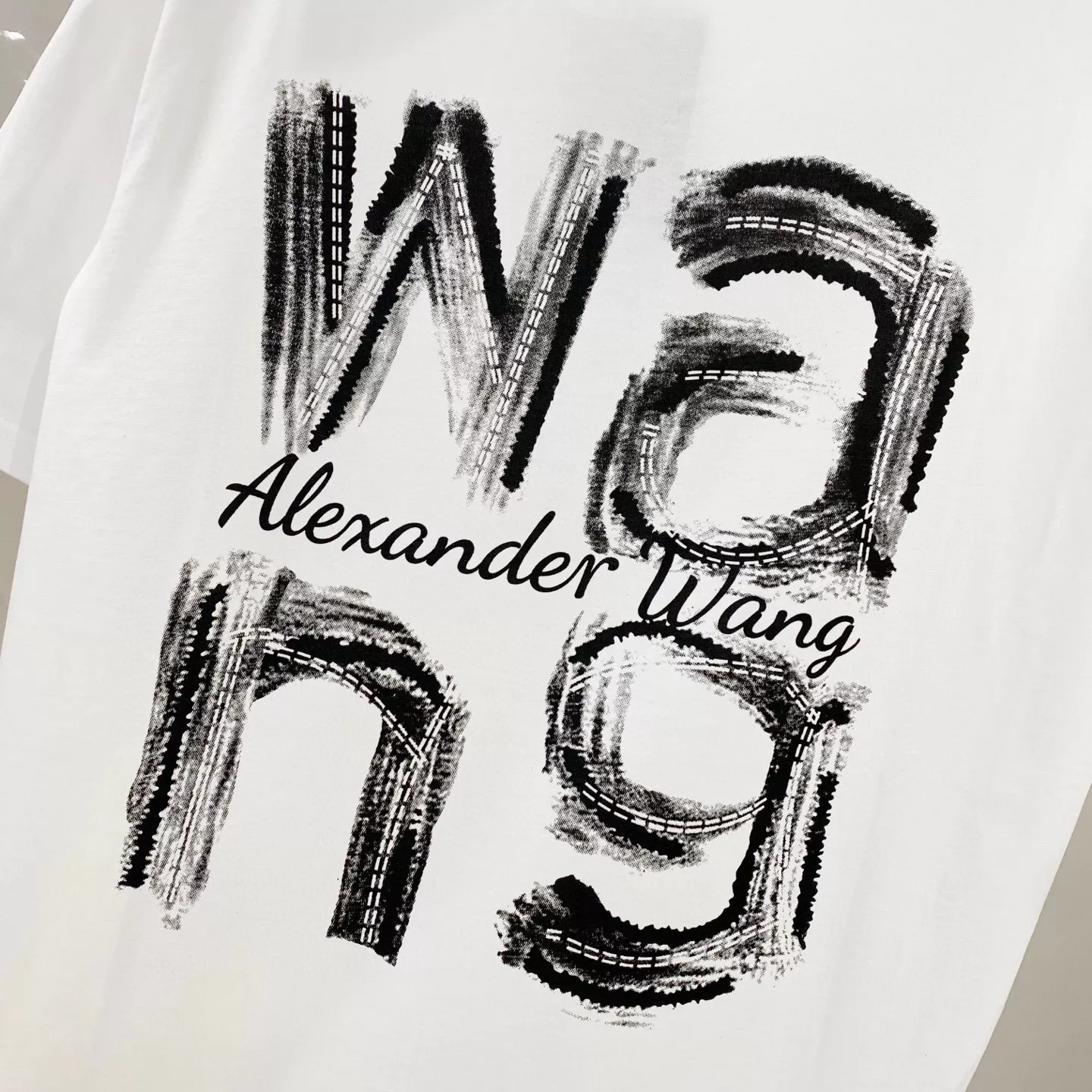 Sleek 9892 Alexander Wang T-Shirts Short Sleeved For Unisex