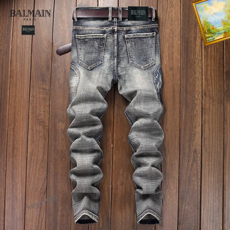 Sleek 9909 Balmain Jeans For Men
