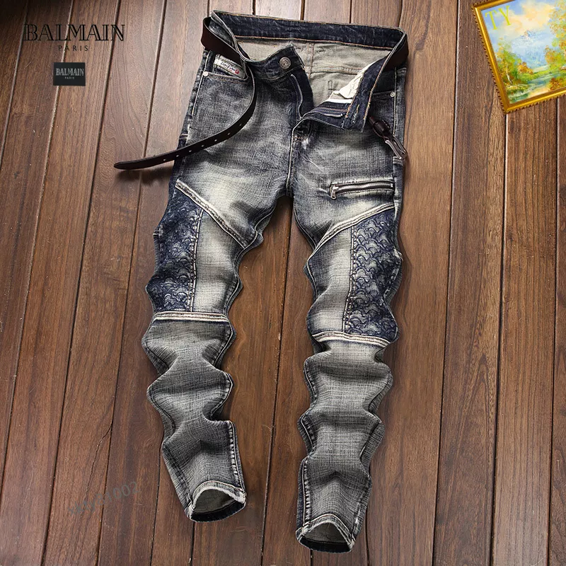 Sleek 9909 Balmain Jeans For Men