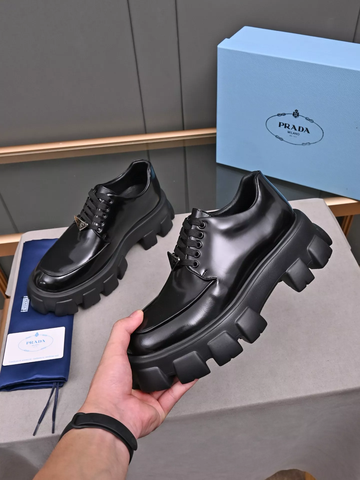 SmartChoice 1028 Prada Leather Shoes For Men