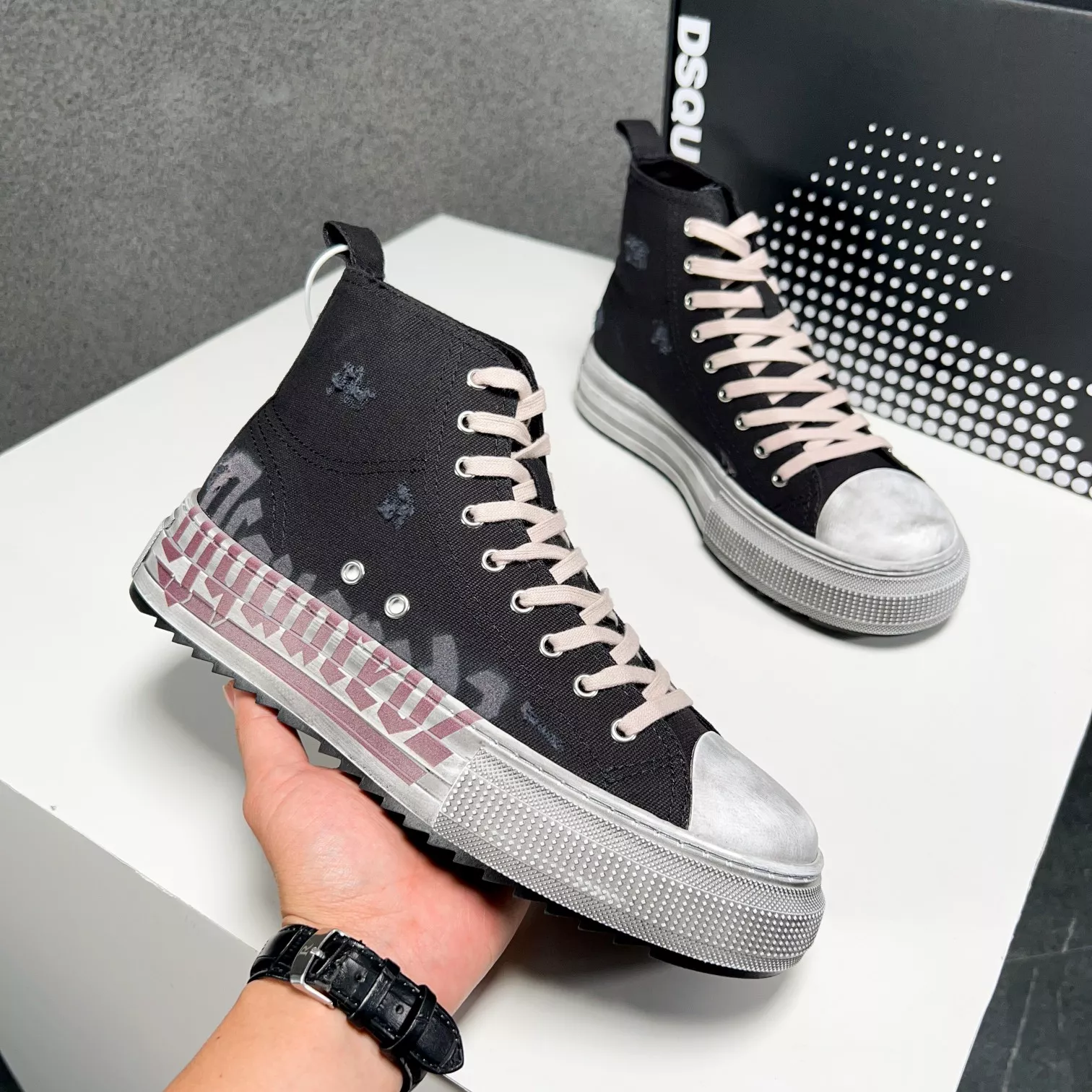 SmartChoice 1827 Dsquared High Tops Shoes For Men
