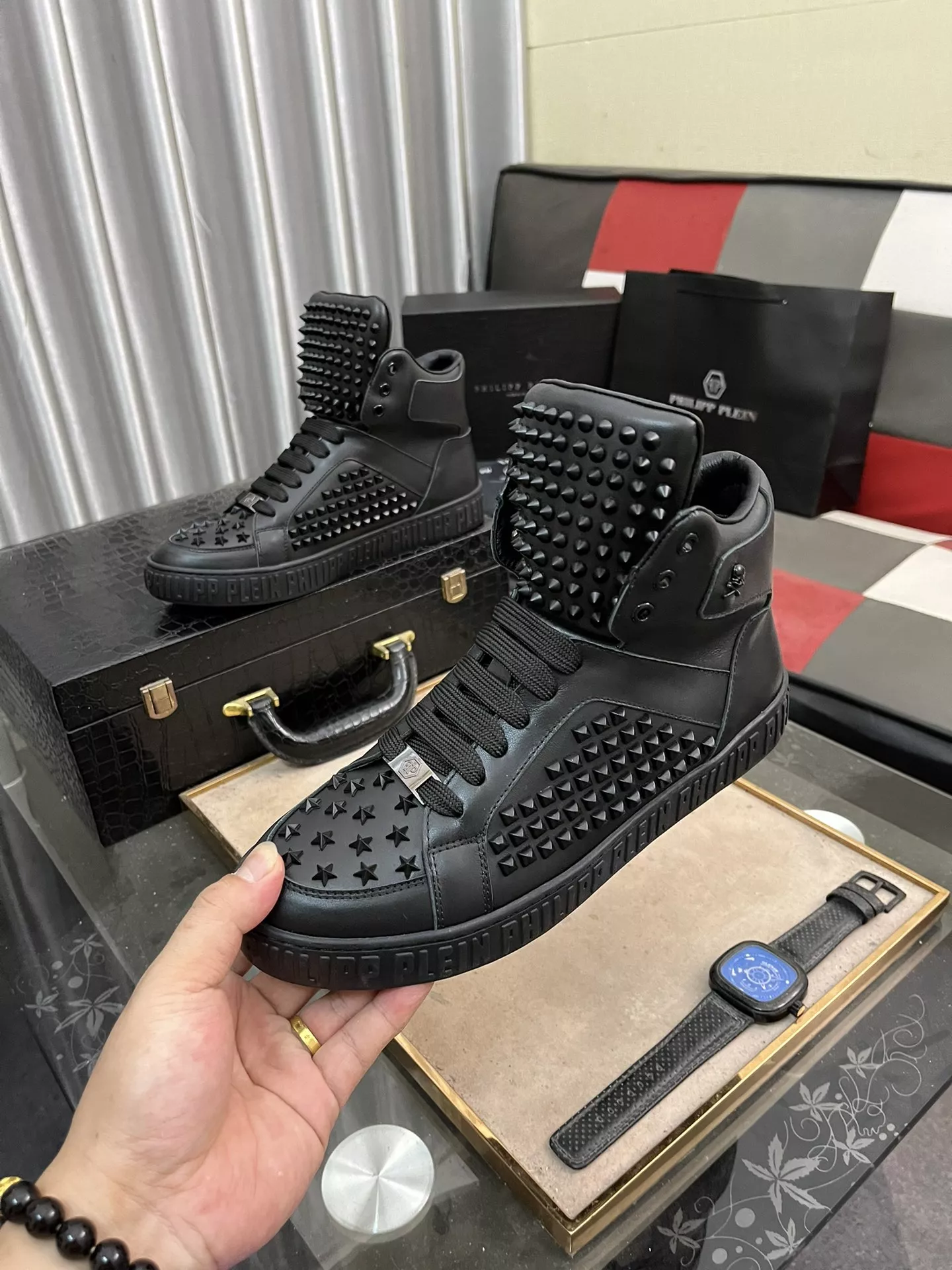 SmartChoice 3235 Philipp Plein PP High Tops Shoes For Men