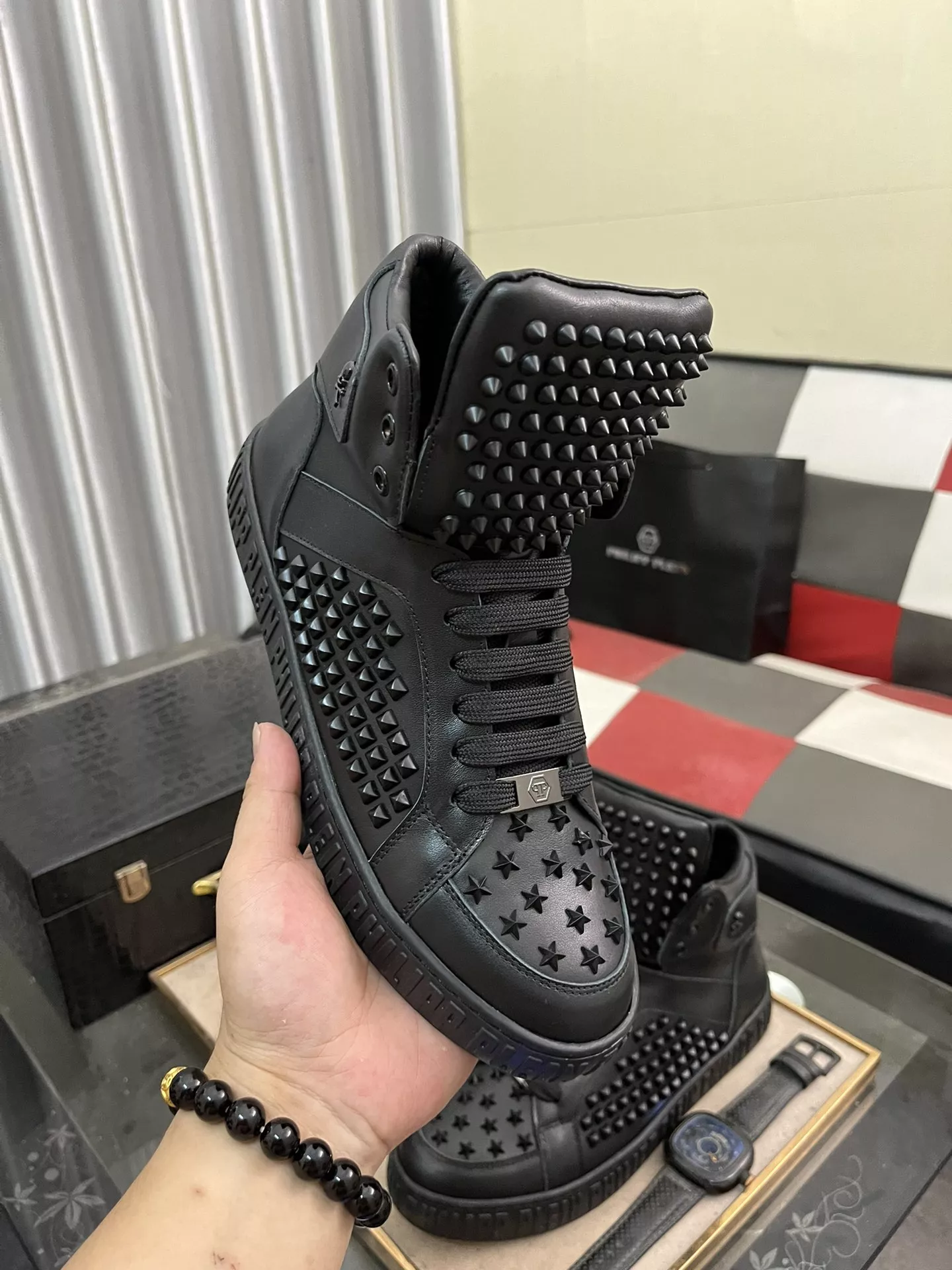 SmartChoice 3235 Philipp Plein PP High Tops Shoes For Men