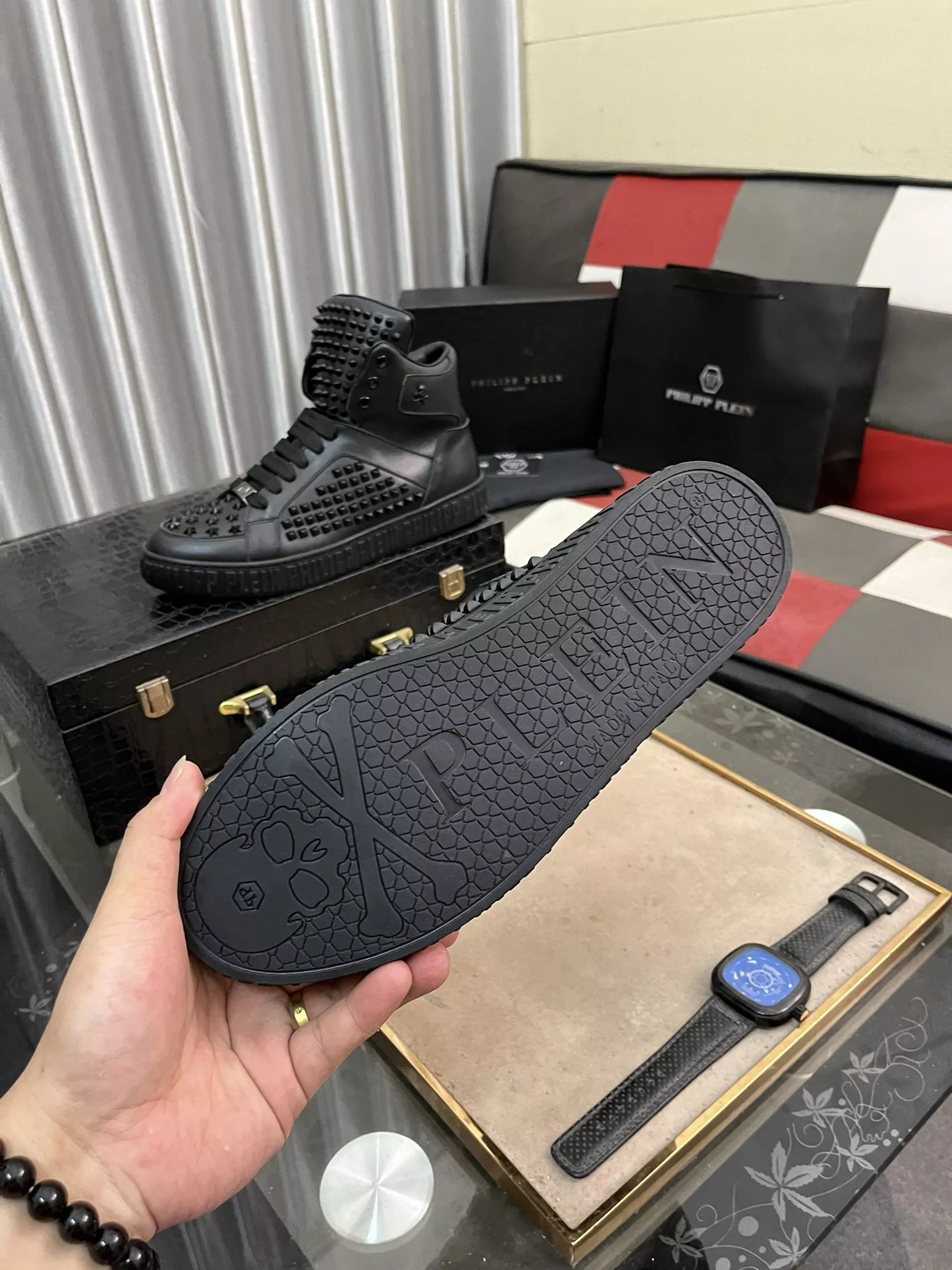 SmartChoice 3235 Philipp Plein PP High Tops Shoes For Men