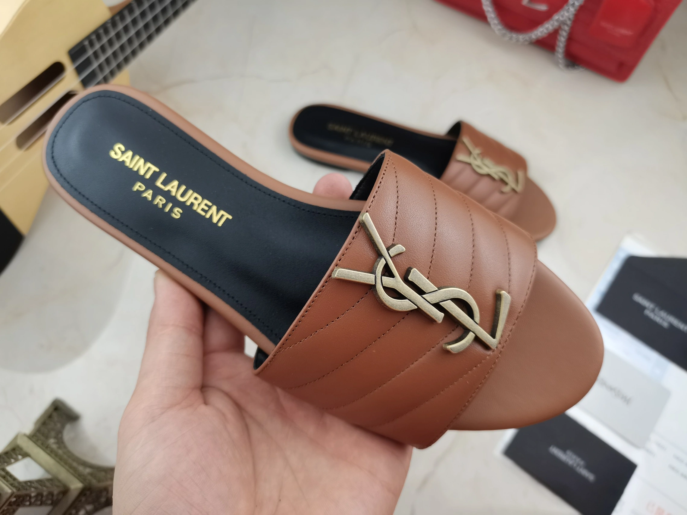 SmartChoice 3421 Yves Saint Laurent YSL Slippers For Women