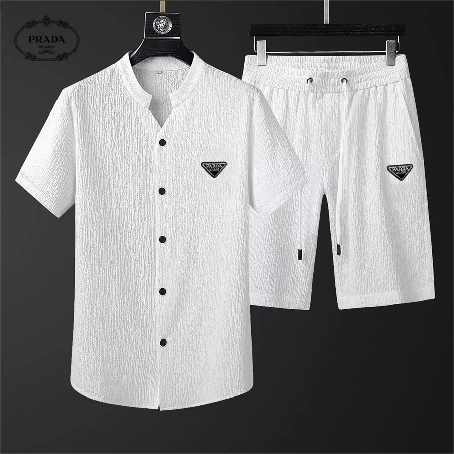 SmartChoice 5714 Prada Tracksuits Short Sleeved For Men