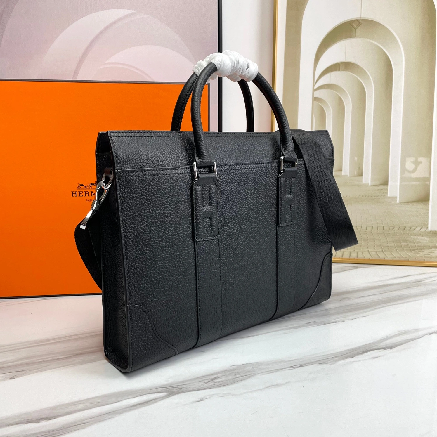 SmartChoice 6173 Hermes AAA Man Handbags