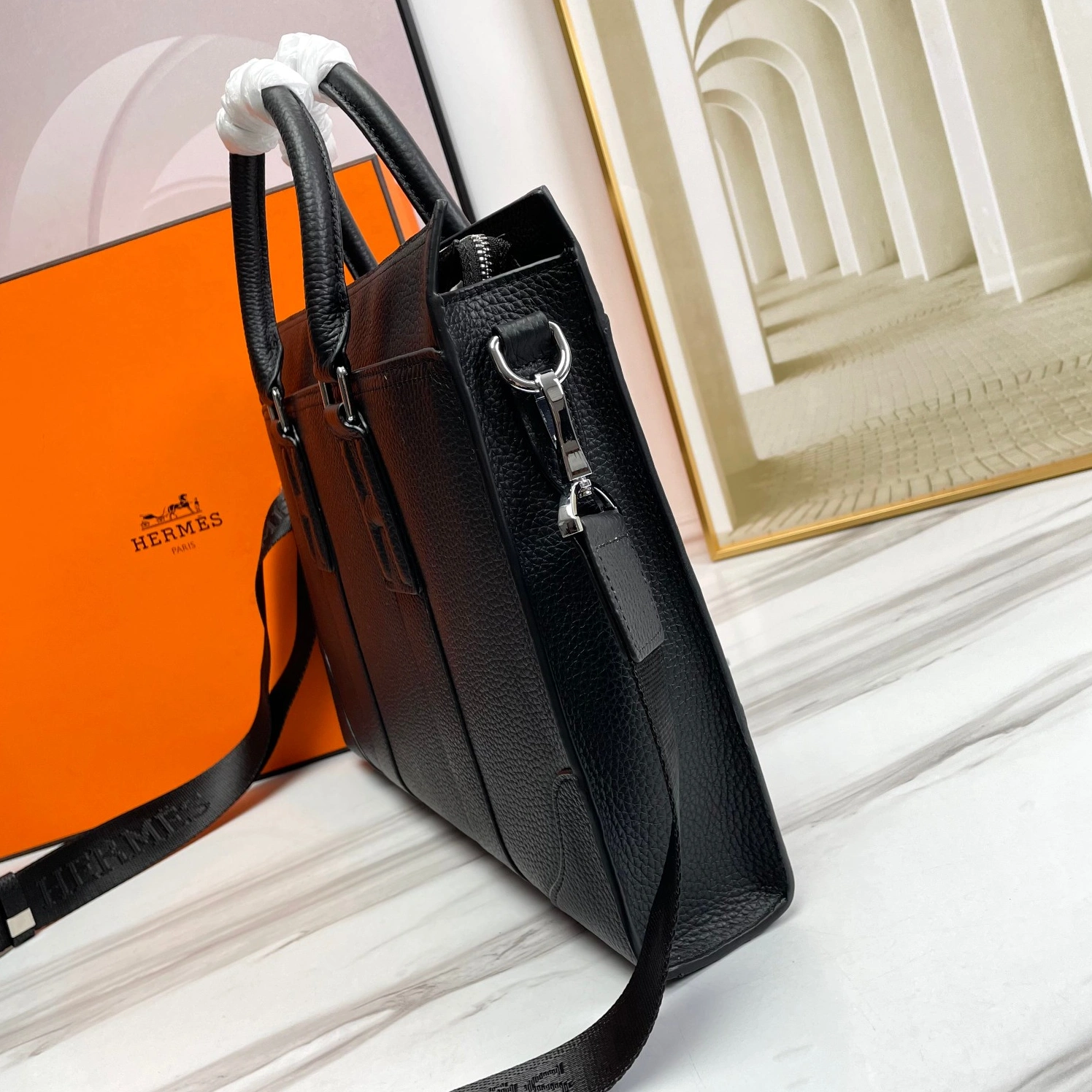 SmartChoice 6173 Hermes AAA Man Handbags