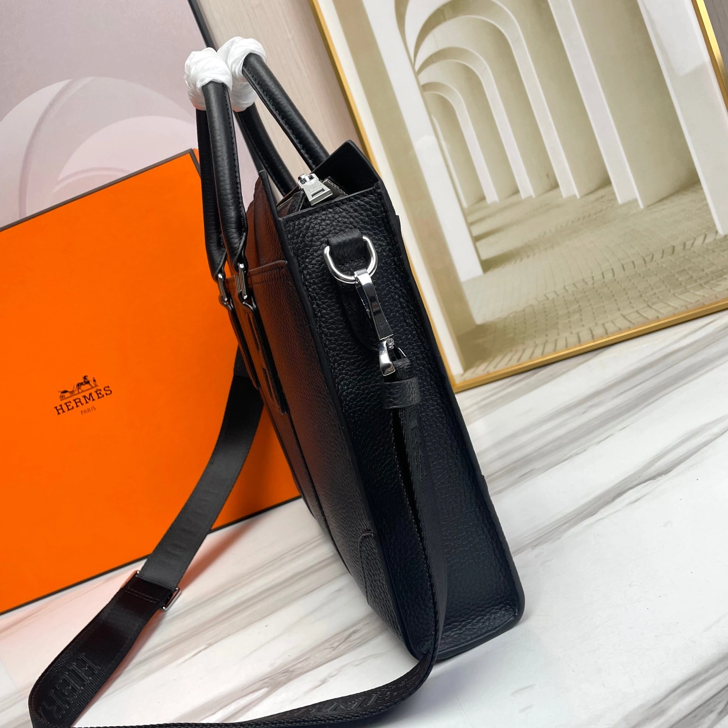 SmartChoice 6173 Hermes AAA Man Handbags