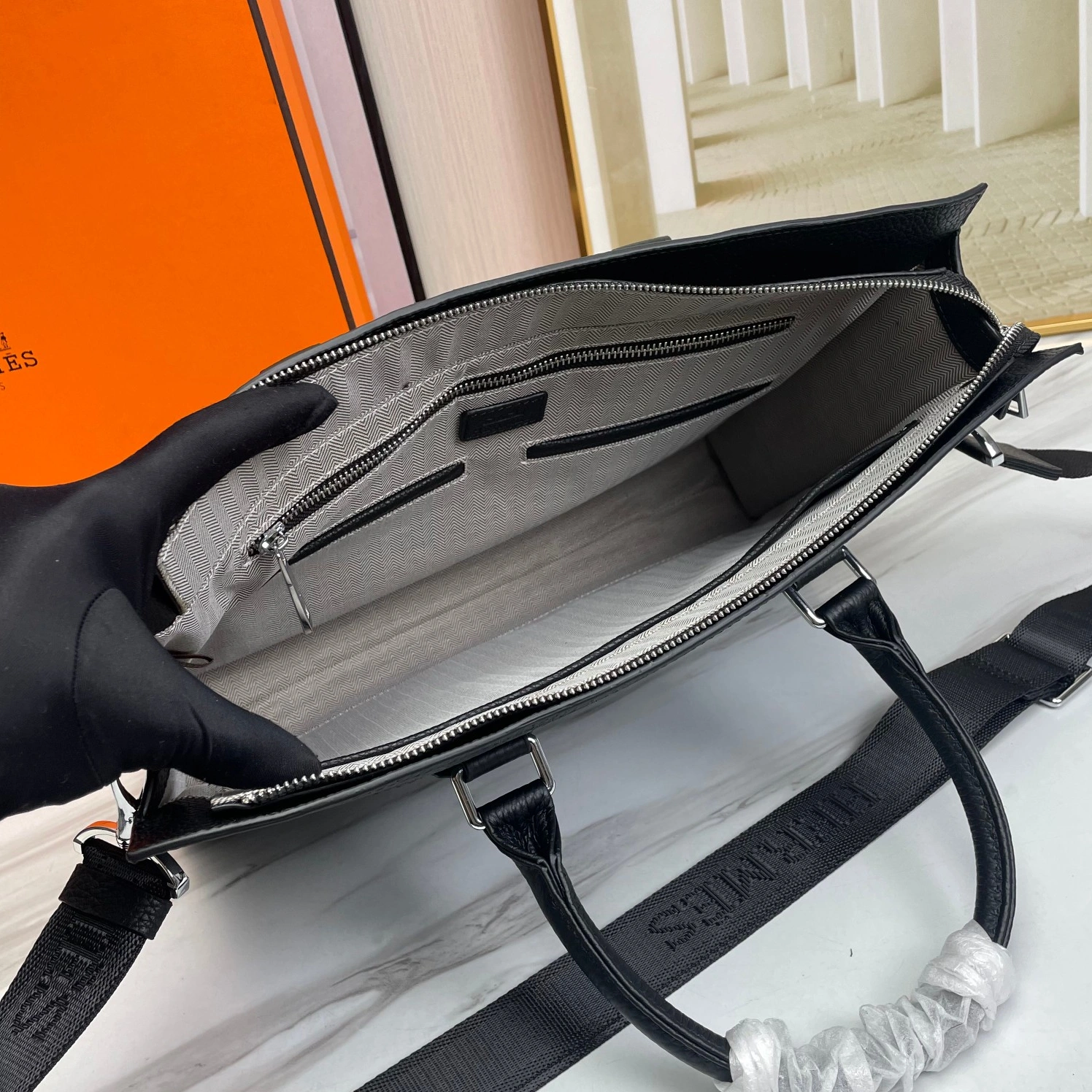 SmartChoice 6173 Hermes AAA Man Handbags
