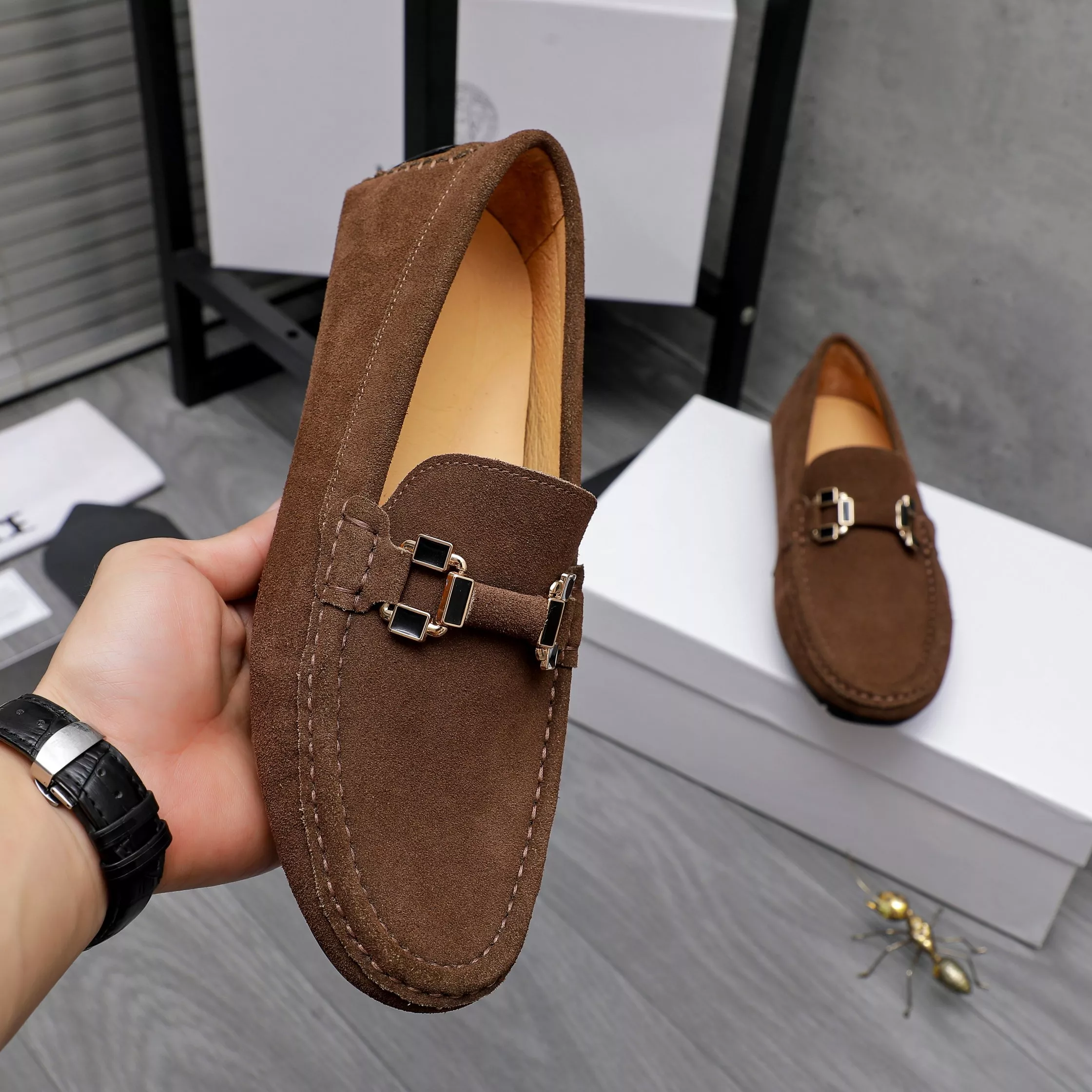 SmartChoice 9356 Versace Leather Shoes For Men