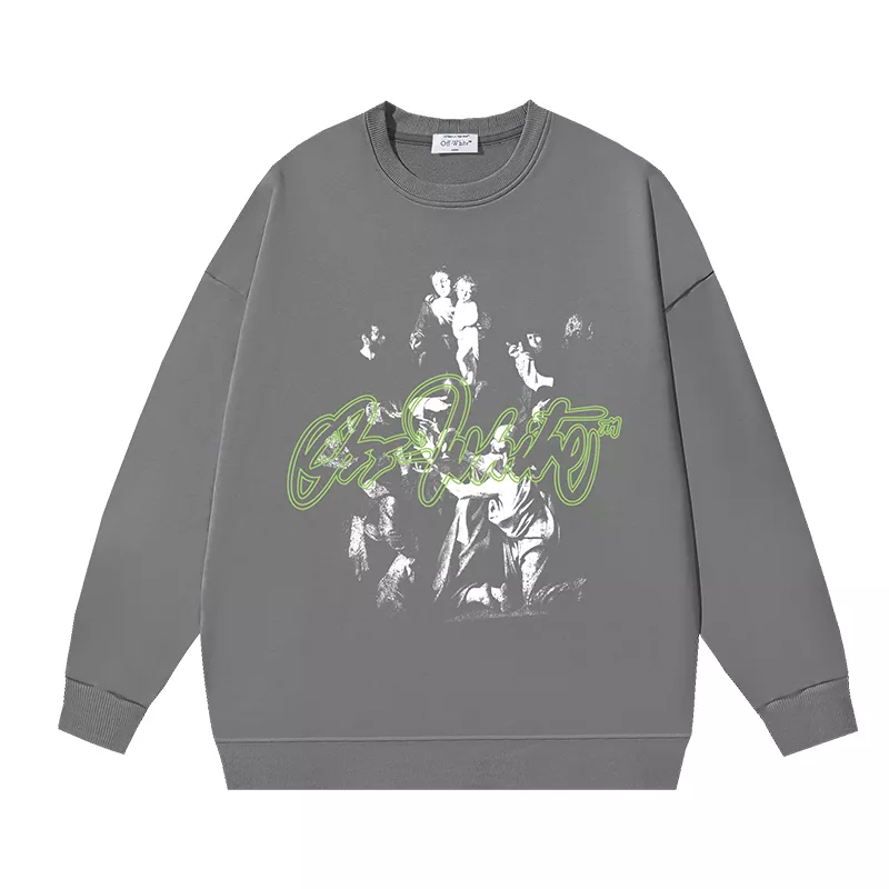 Soft 1318 Off-White Hoodies Long Sleeved For Unisex