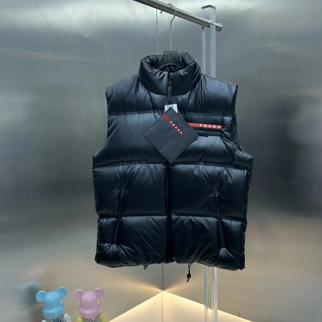Soft 1547 Prada Down Feather Coat Sleeveless For Unisex