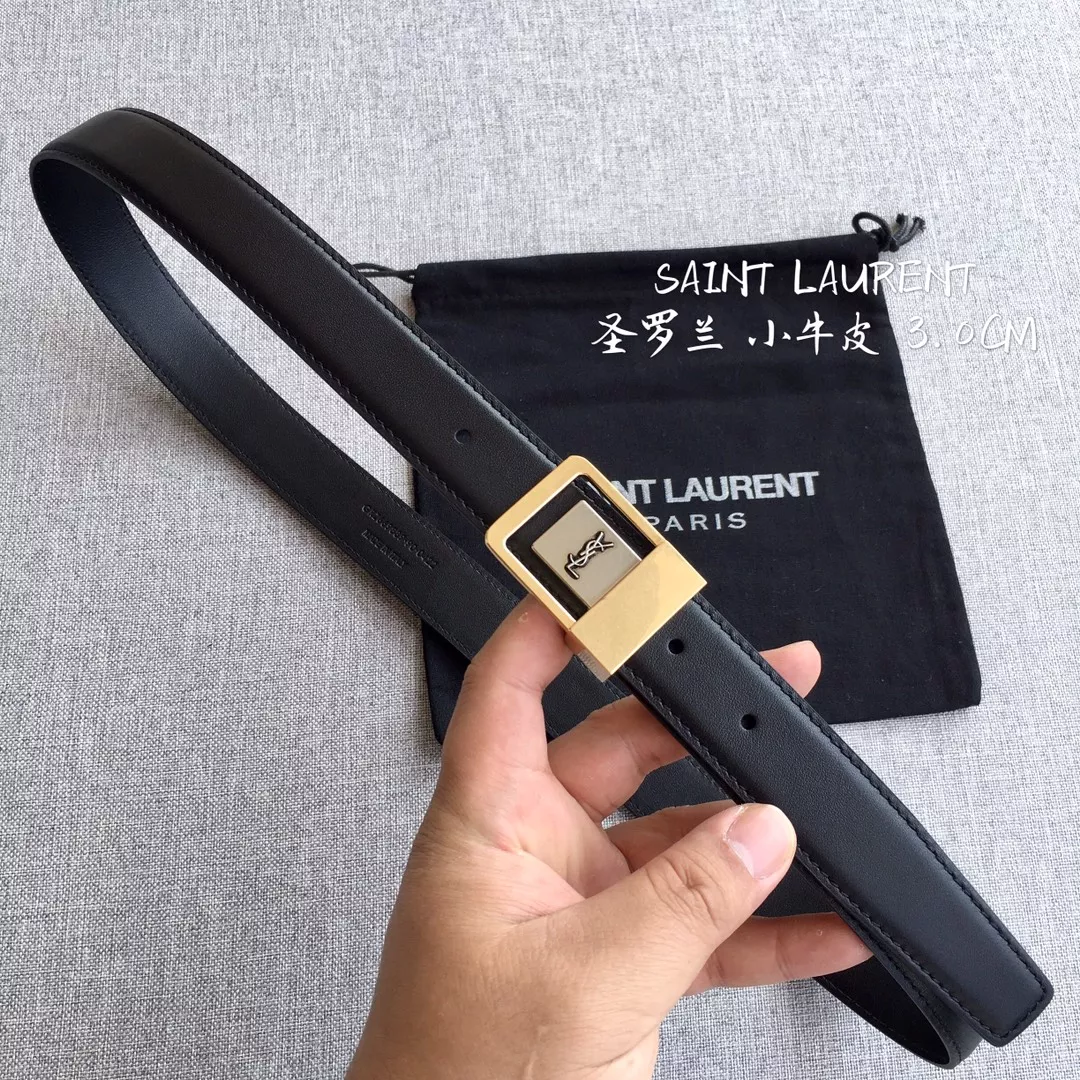 Soft 1823 Yves Saint Laurent AAA Quality Belts In 3.0cm For Women