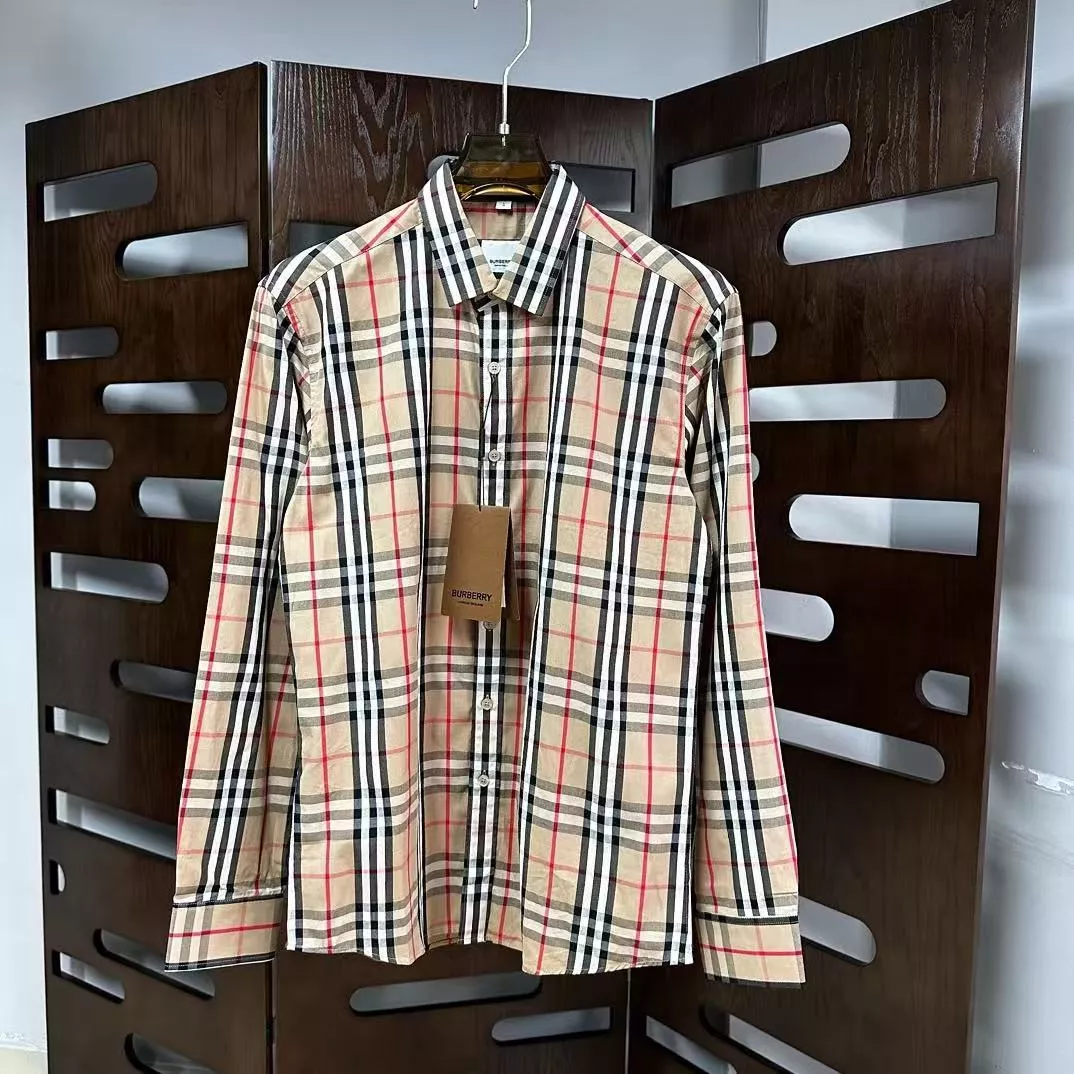 Soft 1854 Burberry Shirts Long Sleeved For Men