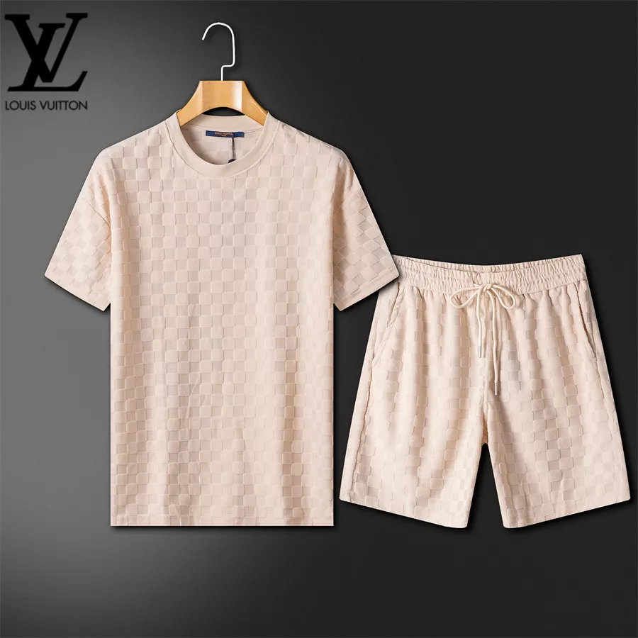 Soft 2221 Louis Vuitton LV Tracksuits Short Sleeved For Unisex