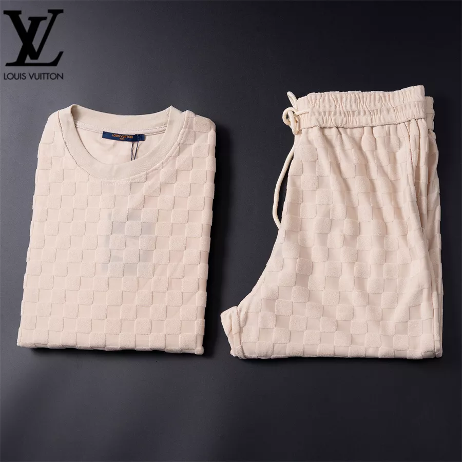 Soft 2221 Louis Vuitton LV Tracksuits Short Sleeved For Unisex